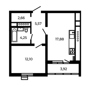 44,4 м², 1-комнатная квартира 6 701 406 ₽ - изображение 21