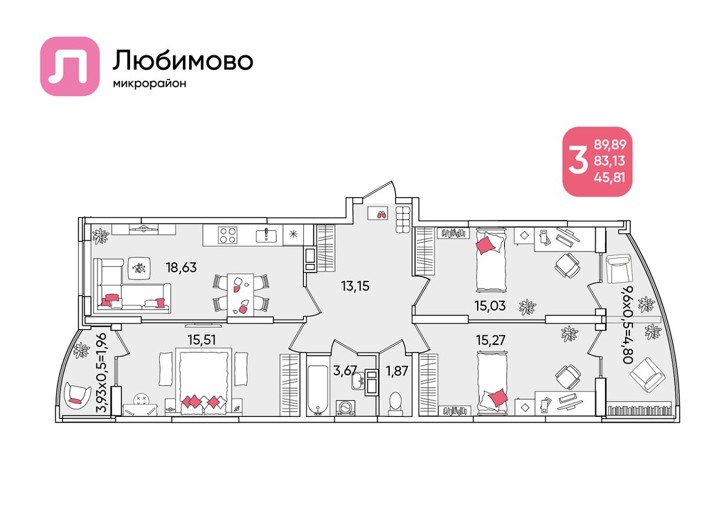 Варианты планировок микрорайон «Любимово» - планировка 10