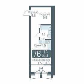 37,2 м², квартира-студия 5 500 000 ₽ - изображение 26