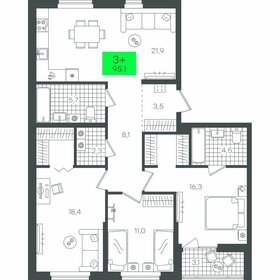 107,5 м², 3-комнатная квартира 14 250 000 ₽ - изображение 71