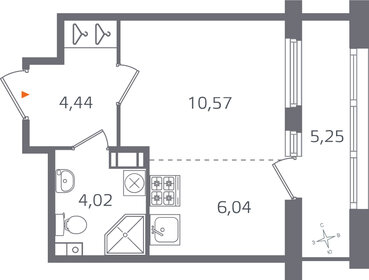 28,3 м², квартира-студия 8 260 538 ₽ - изображение 26