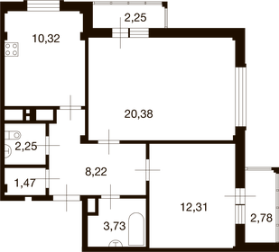 60,4 м², 2-комнатная квартира 11 450 000 ₽ - изображение 27