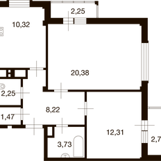 Квартира 58,9 м², 2-комнатная - изображение 2