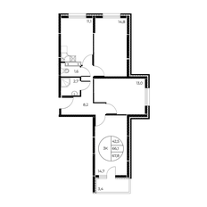 Квартира 67,8 м², 3-комнатная - изображение 2