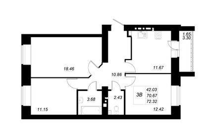 72,8 м², 2-комнатная квартира 8 700 000 ₽ - изображение 131