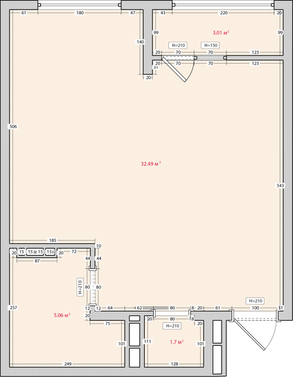 39,2 м², 1-комнатная квартира 5 636 960 ₽ - изображение 1