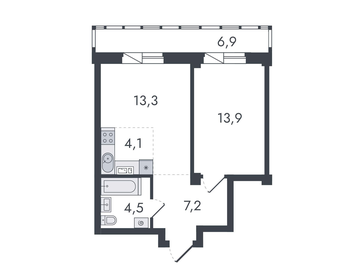 52,9 м², 2-комнатная квартира 6 430 000 ₽ - изображение 63