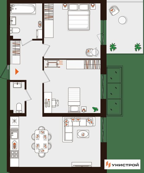 65,6 м², 2-комнатная квартира 14 631 000 ₽ - изображение 1