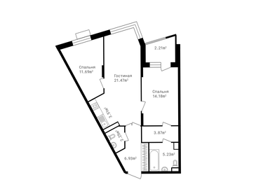 Квартира 71 м², 3-комнатная - изображение 1