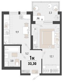 33,9 м², 1-комнатная квартира 8 546 190 ₽ - изображение 6