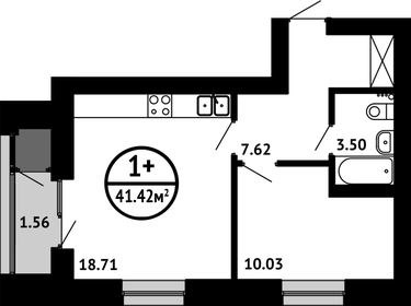 40,4 м², 1-комнатная квартира 5 850 750 ₽ - изображение 30
