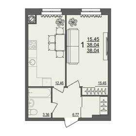 41,9 м², 2-комнатная квартира 3 400 000 ₽ - изображение 36
