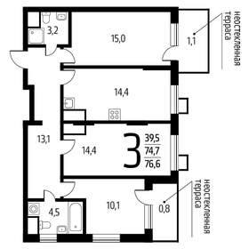 77,9 м², 3-комнатная квартира 17 706 670 ₽ - изображение 36