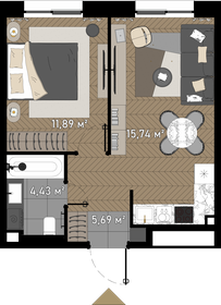 37,5 м², 1-комнатные апартаменты 20 464 124 ₽ - изображение 32