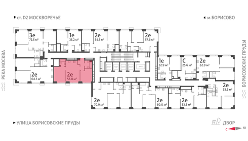 60 м², 2-комнатная квартира 21 151 920 ₽ - изображение 38