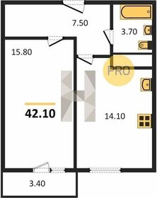 42,1 м², 1-комнатная квартира 3 400 000 ₽ - изображение 71