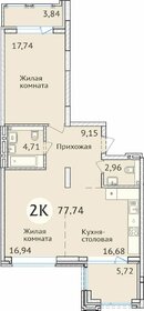 69,7 м², 2-комнатная квартира 7 390 000 ₽ - изображение 56