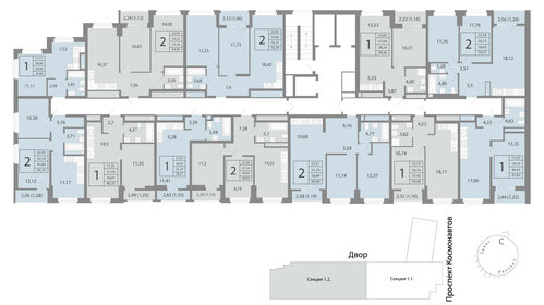 40,4 м², 2-комнатная квартира 6 349 538 ₽ - изображение 22