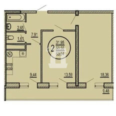 Квартира 63 м², 2-комнатная - изображение 2