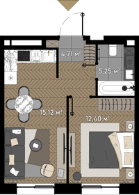 37,1 м², 1-комнатные апартаменты 36 860 100 ₽ - изображение 32