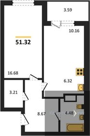 52,7 м², 1-комнатная квартира 6 952 440 ₽ - изображение 14