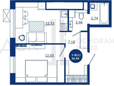 37 м², 1-комнатная квартира 6 200 000 ₽ - изображение 16