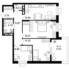 83,4 м², 3-комнатная квартира 14 966 710 ₽ - изображение 22