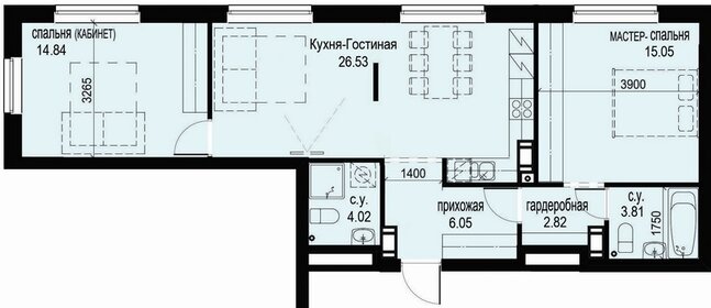 80,5 м², 2-комнатная квартира 26 900 000 ₽ - изображение 14