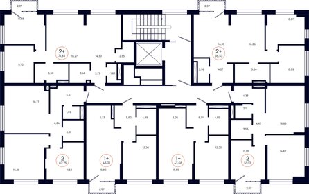 65,8 м², 2-комнатная квартира 7 703 000 ₽ - изображение 70