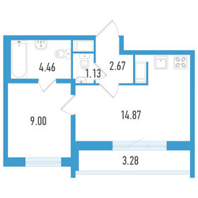 33 м², 1-комнатная квартира 7 431 750 ₽ - изображение 3