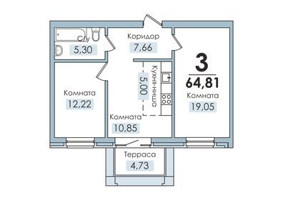 64,8 м², квартира-студия 4 212 650 ₽ - изображение 11