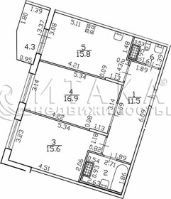 Квартира 68,6 м², 2-комнатная - изображение 1