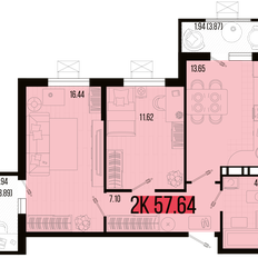 Квартира 57,6 м², 2-комнатная - изображение 4