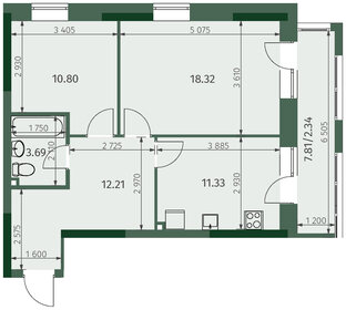 60 м², 2-комнатная квартира 11 500 000 ₽ - изображение 59