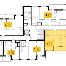 Квартира 60,9 м², 2-комнатная - изображение 3