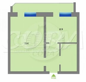 Квартира 35,4 м², 1-комнатная - изображение 1