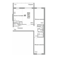 Квартира 74,2 м², студия - изображение 3