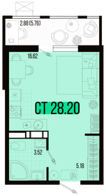 Квартира 28,2 м², 1-комнатная - изображение 1