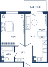 50 м², 1-комнатные апартаменты 17 500 000 ₽ - изображение 90