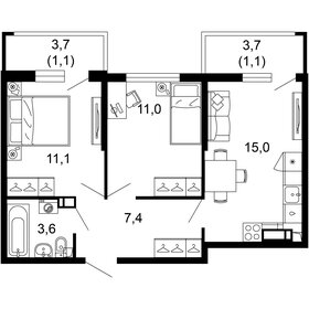 50,3 м², 2-комнатная квартира 19 244 780 ₽ - изображение 19