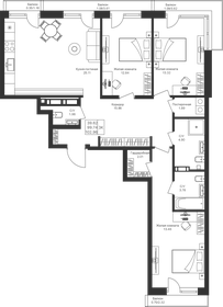 Квартира 103 м², 3-комнатная - изображение 1