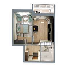 Квартира 39 м², 1-комнатная - изображение 2
