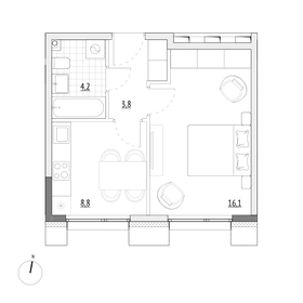 31 м², 1-комнатная квартира 4 600 000 ₽ - изображение 24