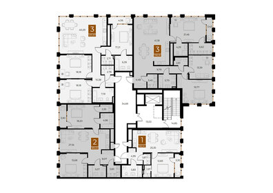 129 м², 3-комнатная квартира 16 890 000 ₽ - изображение 119