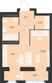 Квартира 30,2 м², студия - изображение 1