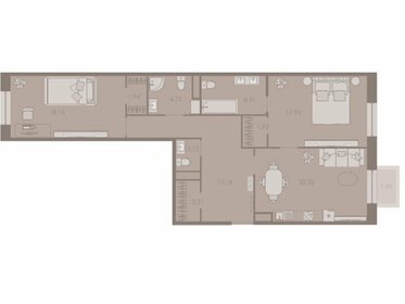 Квартира 93,5 м², 2-комнатная - изображение 1