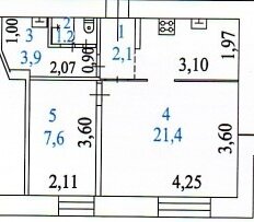 Квартира 40 м², 2-комнатная - изображение 4