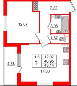 39 м², 1-комнатная квартира 8 800 000 ₽ - изображение 77