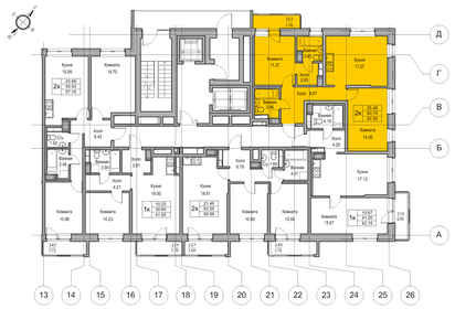 61,3 м², 2-комнатная квартира 11 204 386 ₽ - изображение 23