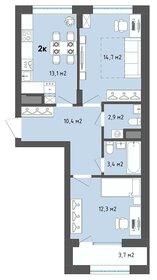 58,6 м², 2-комнатная квартира 7 015 006 ₽ - изображение 17